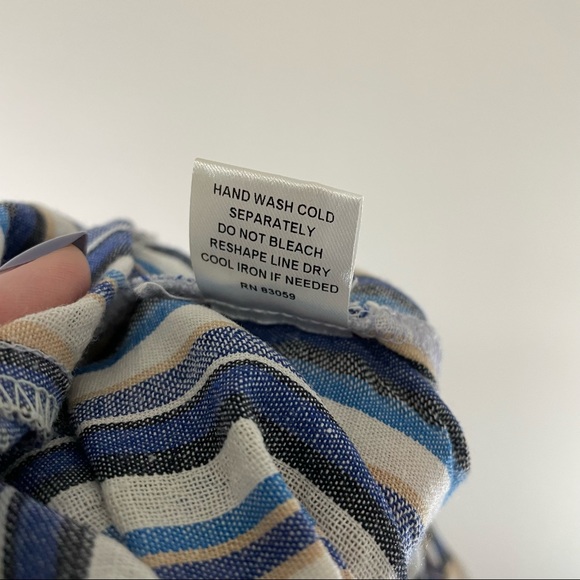 Drew by Anthropologie Blue Stripped Jumpsuit Size XS - Picture 6 of 7